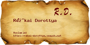 Rákai Dorottya névjegykártya