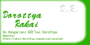 dorottya rakai business card